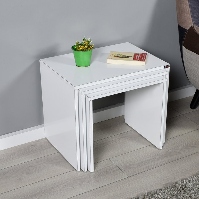 Hanah Home Mesa de Centro Blanca Hanah Home Mesa de Centro Blanca